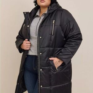 Torrid Black Quilted Puffer Jacket NWT